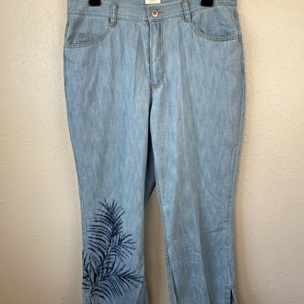 LizWear Jeans Crop Denim Audra Pants Size 12 EUC
